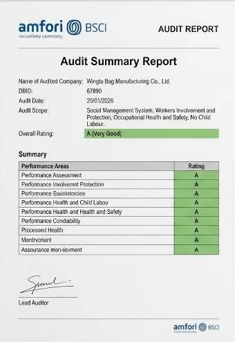 amfori BSCI certificate